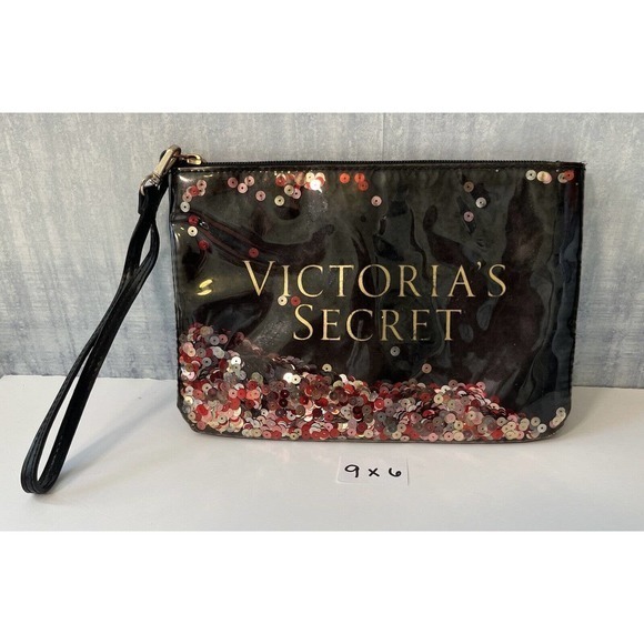 Victoria’s Secret‎ Cosmetic Make Up Zipper Confetti Bag - Picture 1 of 4